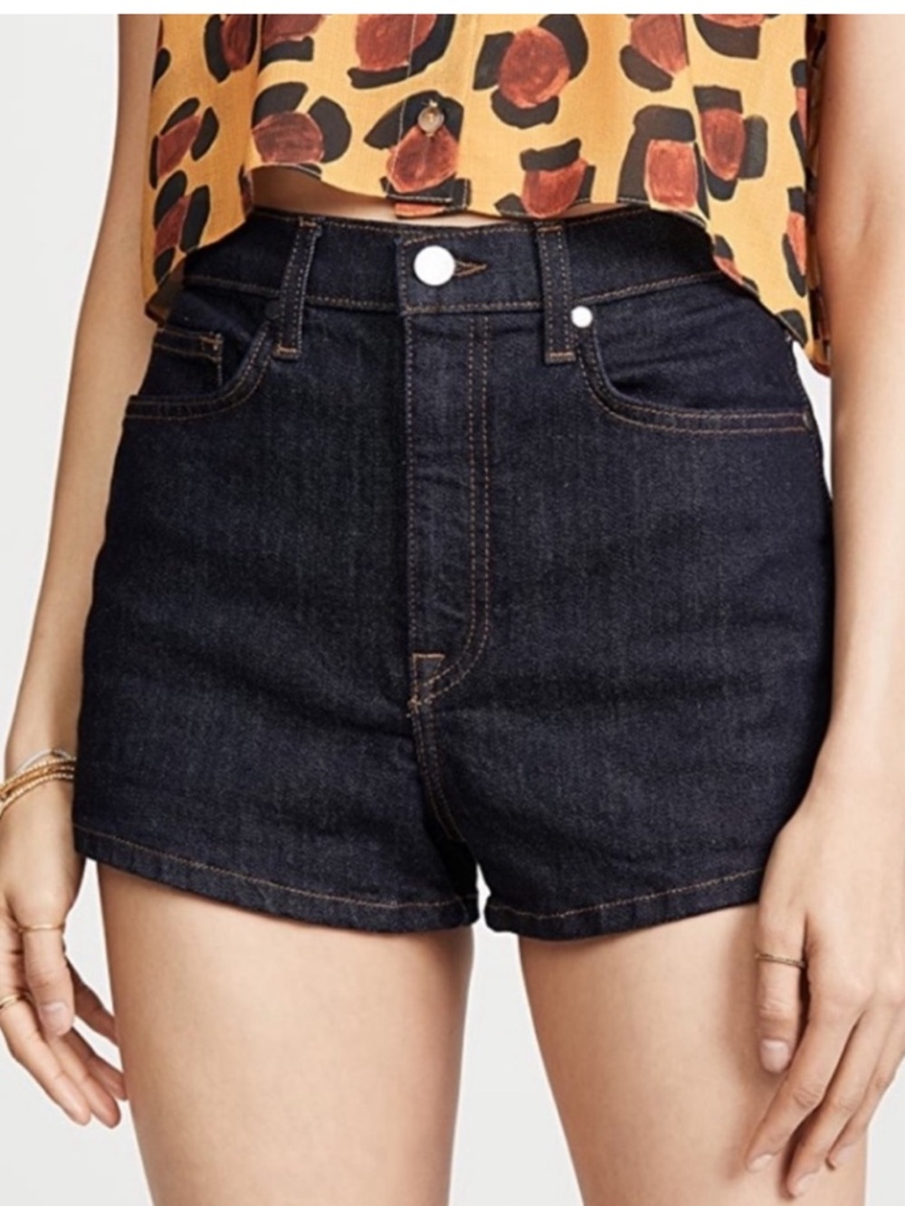 baldwin Dark Indigo High-Rise Jean Shorts